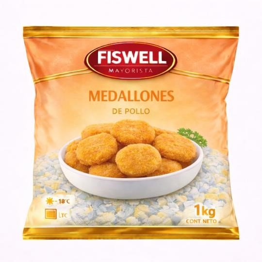 Fiswell_-2015986040_1 MEDALLON DE POLLO X 1KG - Imagen 1
