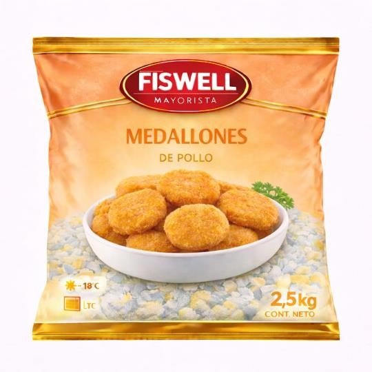 Fiswell_-443259633_1 MEDALLON DE POLLO X 2 KG - Imagen 1