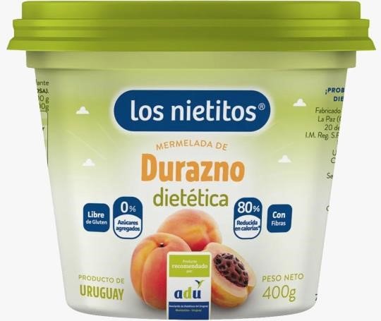 Fiswell_738595531_1 MERMELADA DE DURAZNO 0% X 400G LOS NIETITOS - Imagen 1